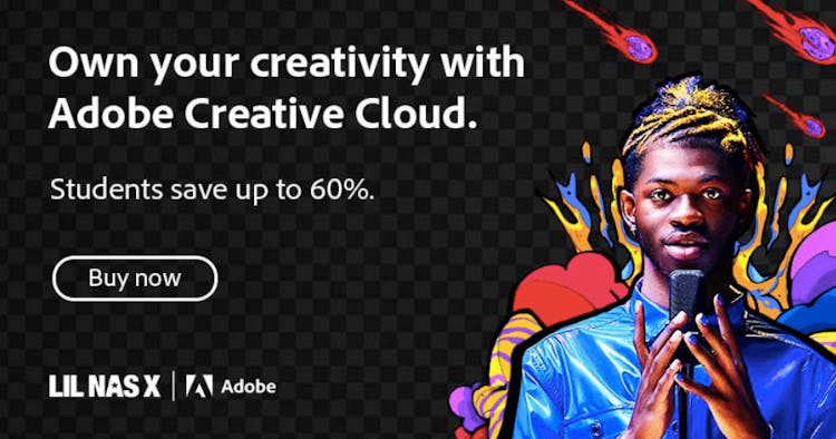 Adobe advertisement featuring musician Lil Nas X