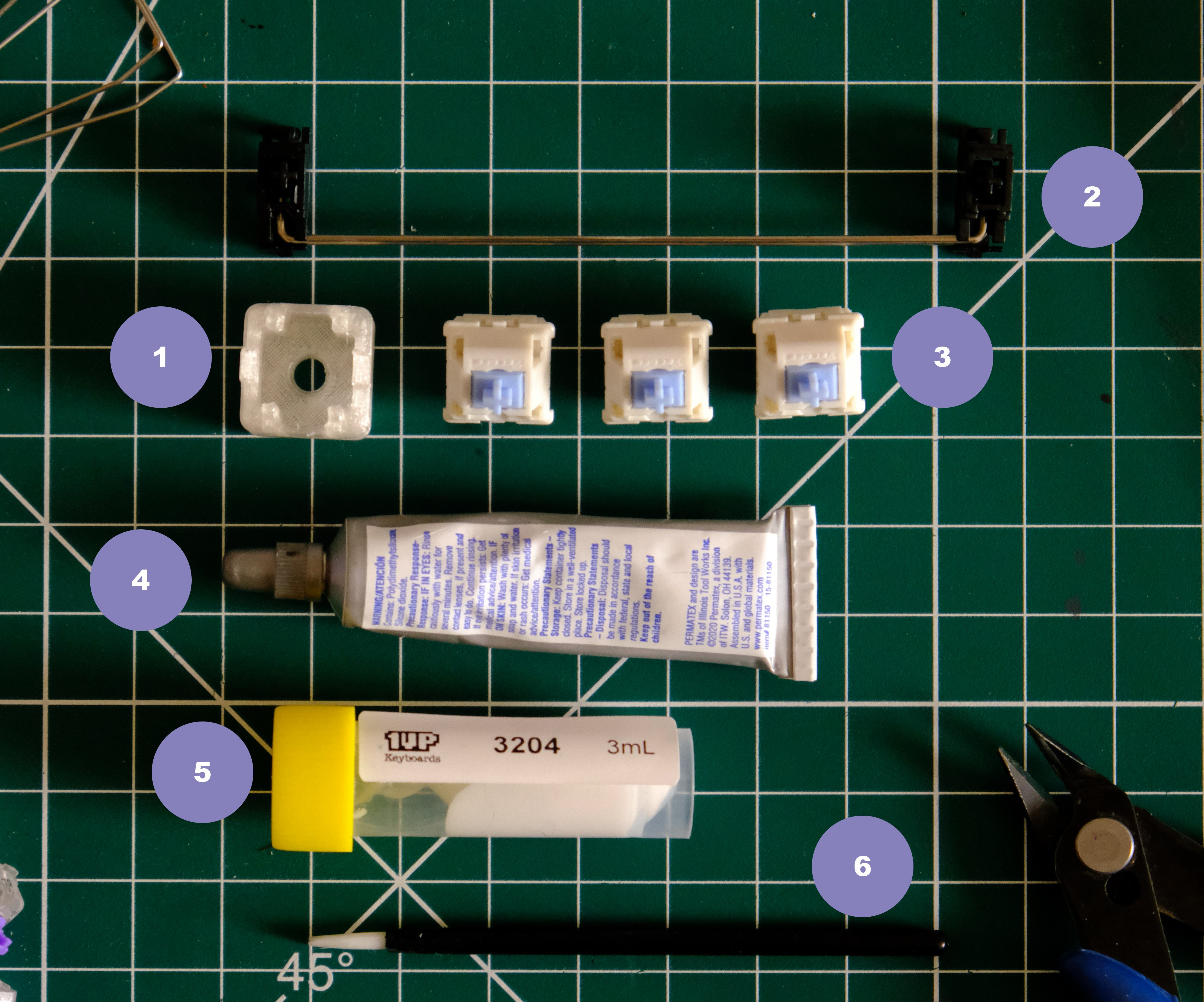 How to lube mechanical keyboard switches and stabilizers