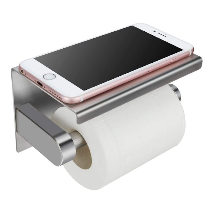Waydeli Toilet Paper Holder with Phone Shelf