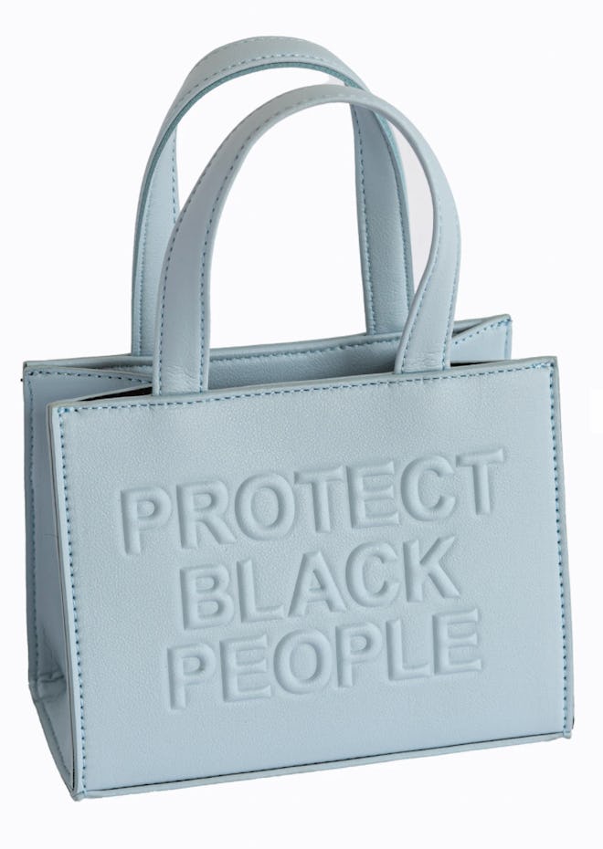 CISE's Protect Black People bag in powder blue. 