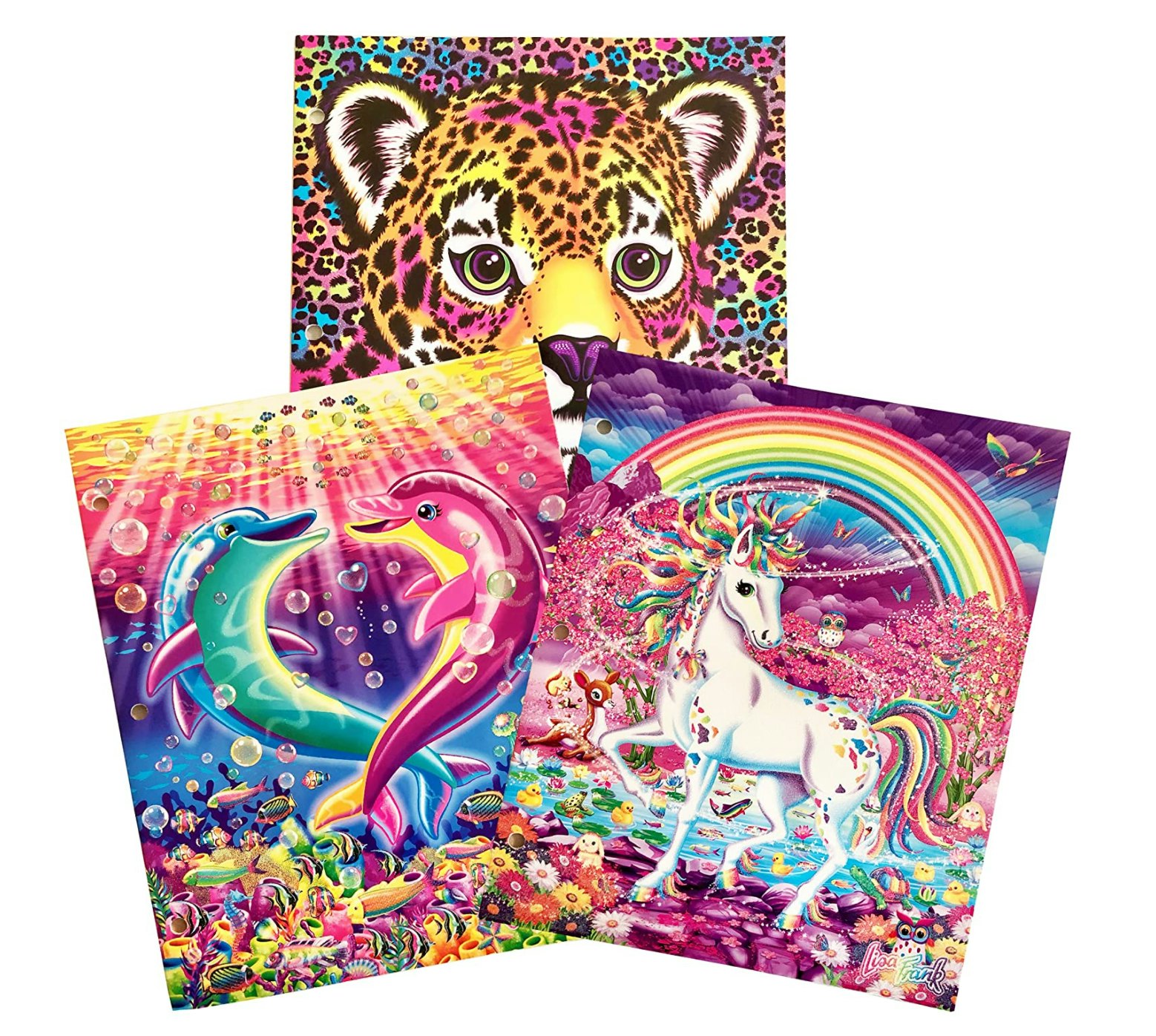 Lisa Frank Spiral Notebook Composition Book Colorful Tiger School Supplies 