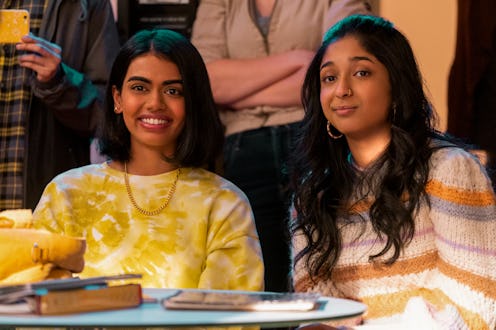 MEGAN SURI as ANEESA and MAITREYI RAMAKRISHNAN as DEVI in NEVER HAVE I EVER, via Netflix press site.