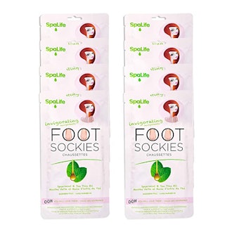 SpaLife Invigorating Spearmint & Tea Tree Oil Foot Sockies (8 Pairs)