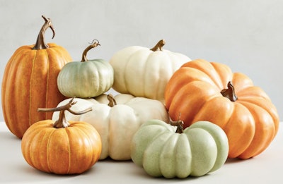 Fake decorative pumpkins