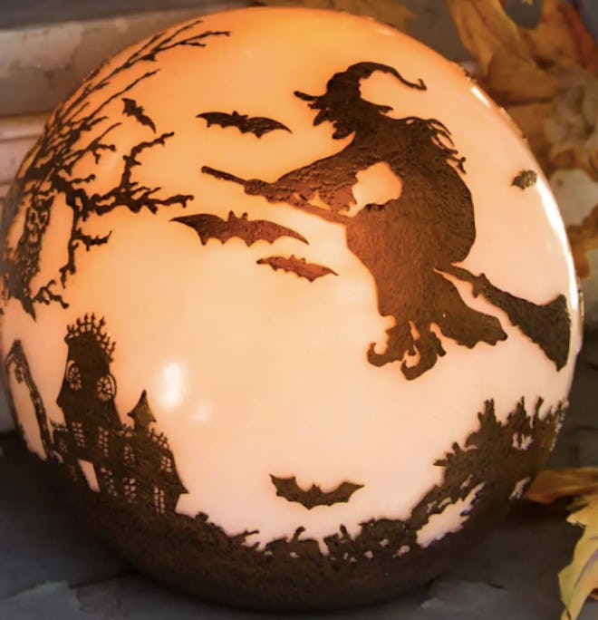 Witch crystal ball decoration