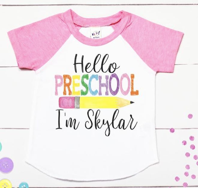 Personalized preschool t-shirt