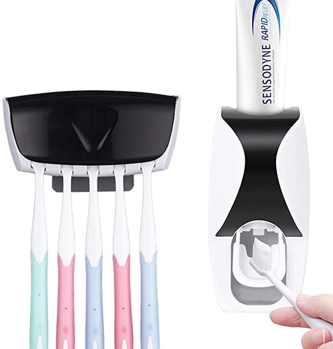 Wikor Toothbrush Holder and Toothpaste Dispenser Set