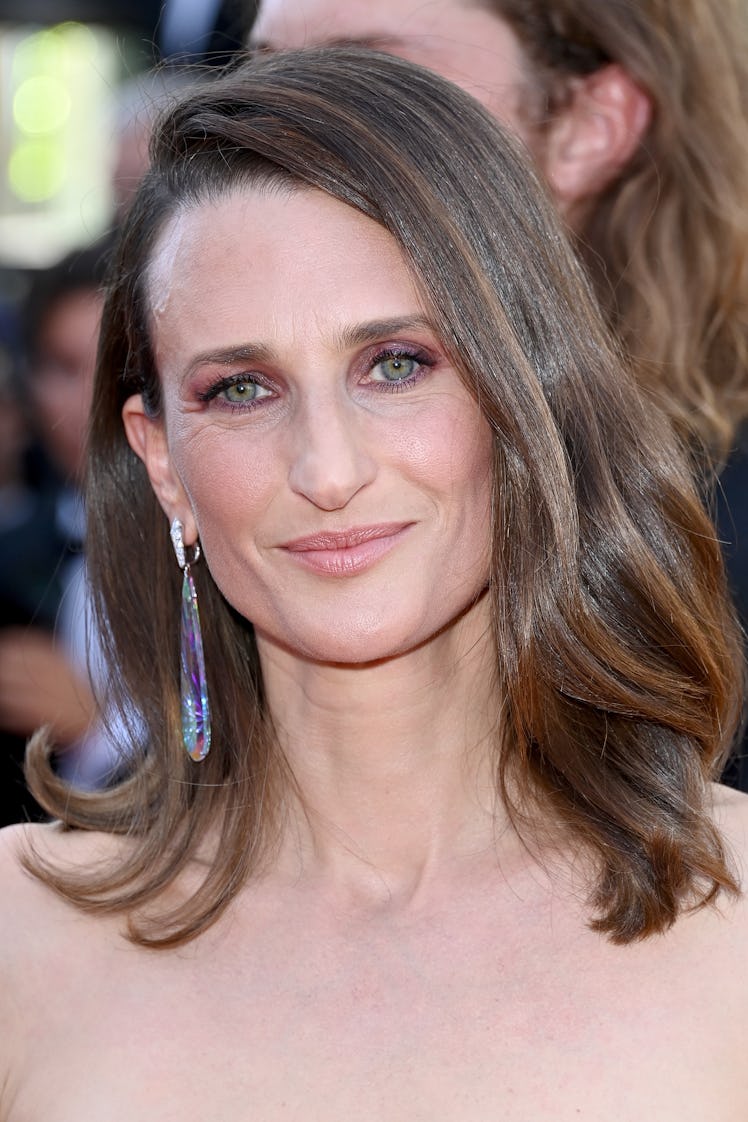 A close-up portrait of Camille Cottin  at the Cannes Film Festival 2021