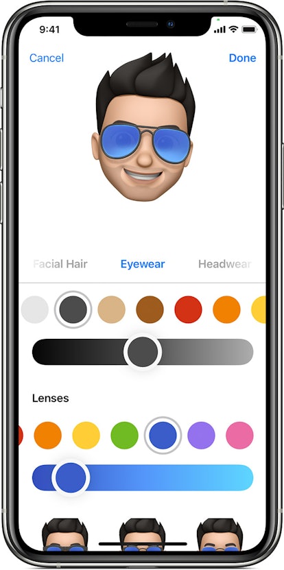 You can create a Memoji by looking at a photo for reference.