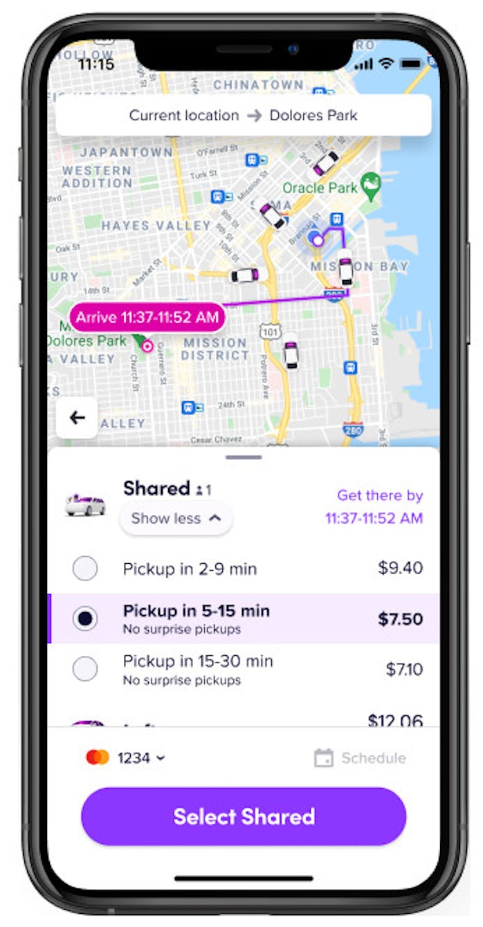 Lyft is restarting its shared ride program. 