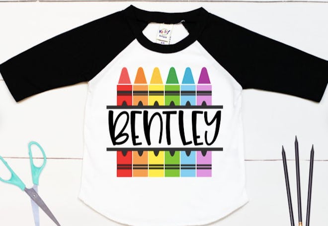 Personalized crayon t-shirt