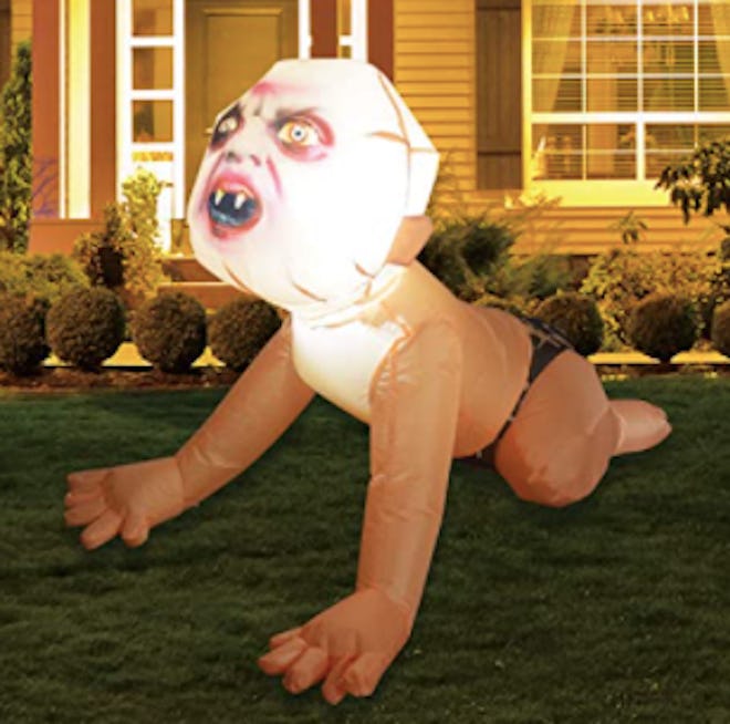 Blow up zombie baby yard decoration