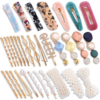 Barrette Hair Clips (32 Pieces)