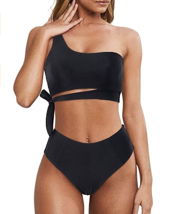 MOOSLOVER One Shoulder High Waisted Bikini 