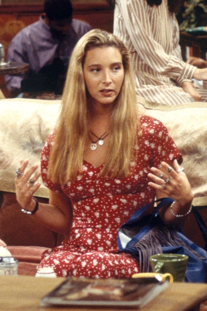 Lisa Kudrow as Phoebe Buffay on the set of Friends Season 1. 