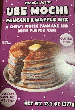 Trader Joe's Ube Mochi Pancake Mix is an easy way to upgrade your breakfast.