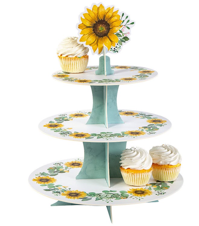 Sunflower Baby Shower Cupcake Stand