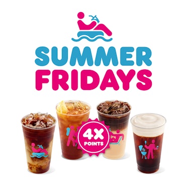 Dunkin's Summer Fridays 2021 deal will score you four times the points on iced sips.