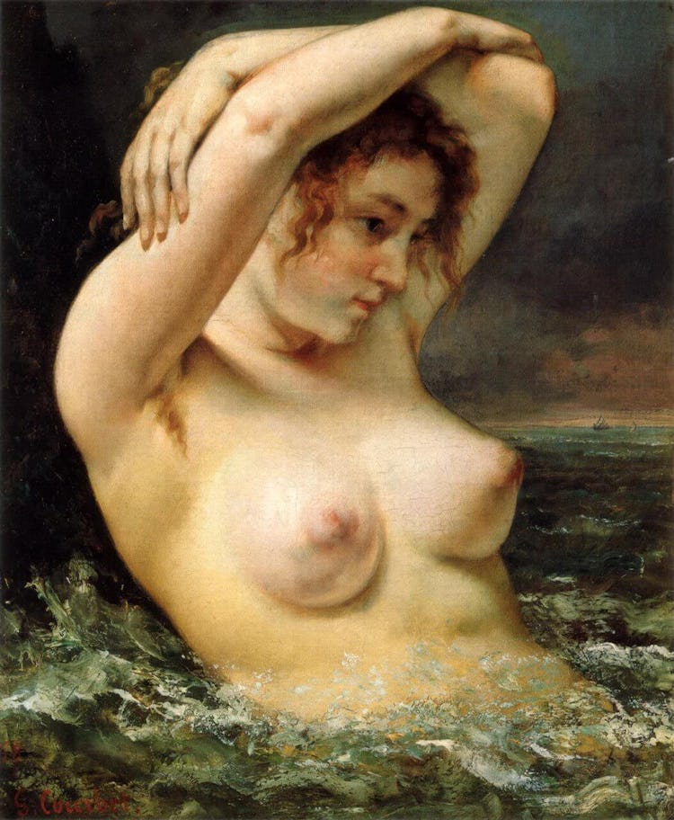 Gustave Courbet’s painting The Woman in the Waves (1868)