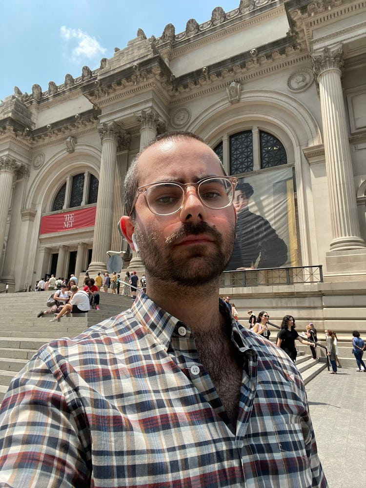 Author Matt Wille outside The Metropolitan Museum of Art in New York