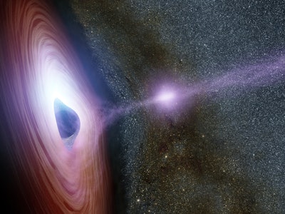 supermassive black hole emitting jets