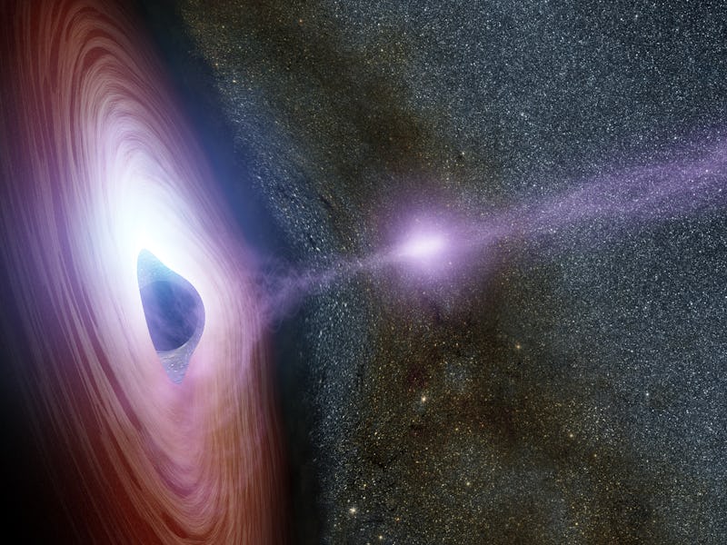 supermassive black hole emitting jets