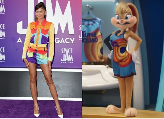 LOS ANGELES, CALIFORNIA - JULY 12: Zendaya attends the Premiere of Warner Bros "Space Jam: A New Leg...