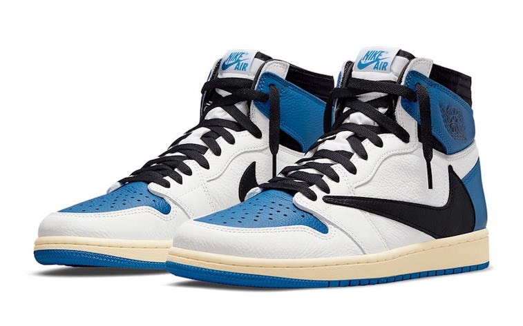 Travis Scott S Military Blue Fragment Air Jordan 1 Sneaker May Drop This Month Travis Scott S Military Blue Fragment Air Jordan 1 Sneaker May Drop This Month