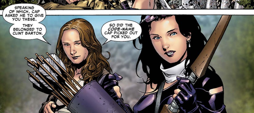 Kate Bishop joins the Young Avengers in the Marvel Comics. Screenshot via Marvel