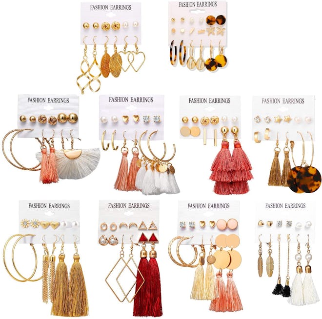 Colorful Earrings (63 Pairs)