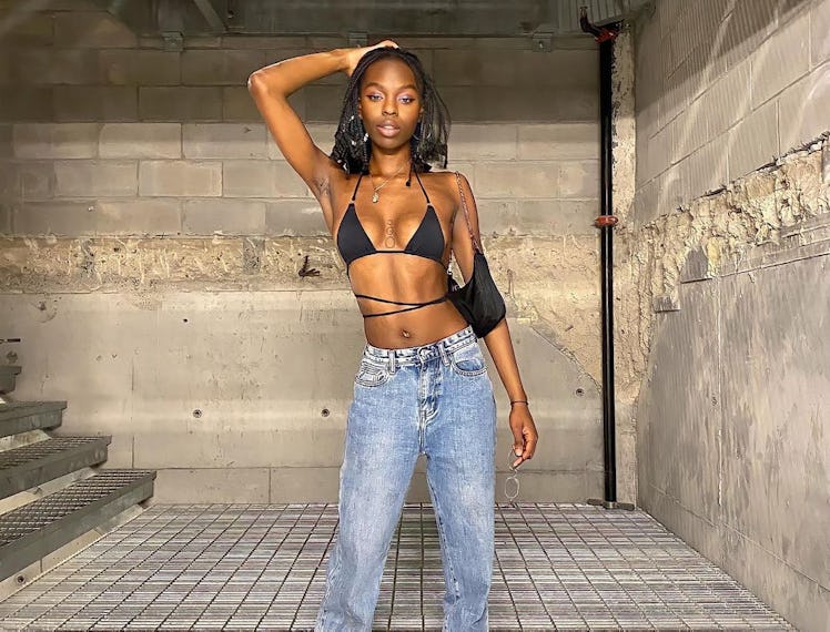 gigi hadid street style model nanga