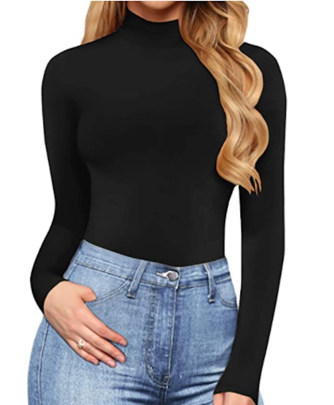 MANGOPOP Turtle Neck Bodysuit