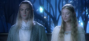 Marton Csokas and Cate Blanchett in Lord of the Rings: Fellowship of the Ring
