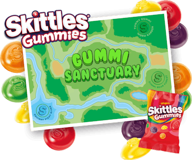 Here's how to enter Skittles Gummies' Gummi Sanctuary year-supply sweepstakes.