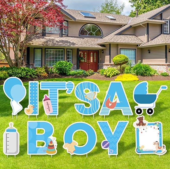 it's a boy lawn sign