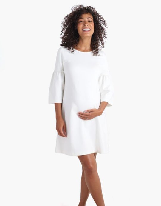 white maternity dress