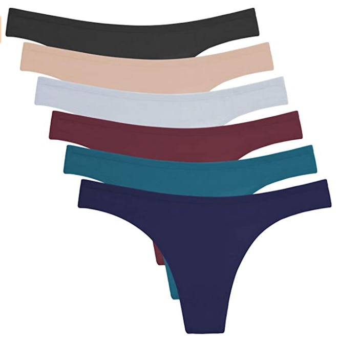 ANZERMIX Cotton Thong Panties (Pack of 6)