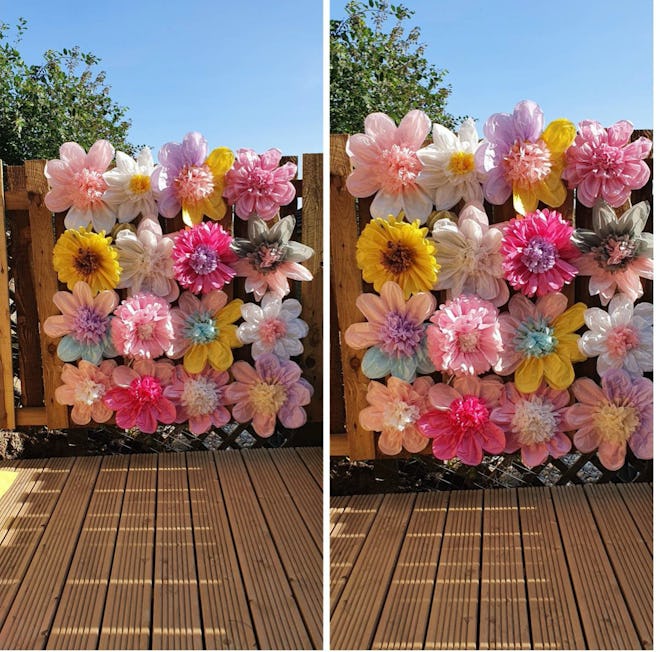 flower wall backdrop
