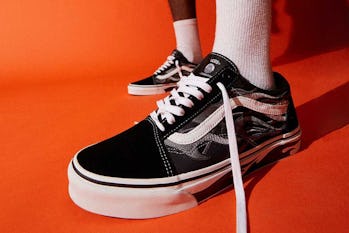 A AP Rocky s Vans show you can never go wrong with flames