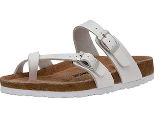 CUSHIONAIRE Luna Cork Footbed Sandal