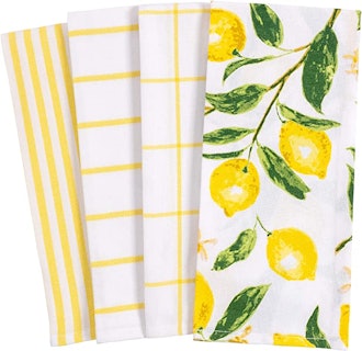 KAF Home Pantry Lemons All Over Kitchen Dish Towel (4-Piece)