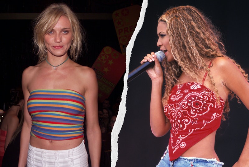 Bandana tops, all-over denim, and plastic jewelry: here are the 2000s fashion trends that no one wan...