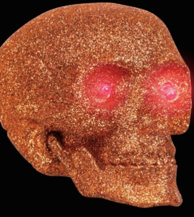 Glowing glitter skull