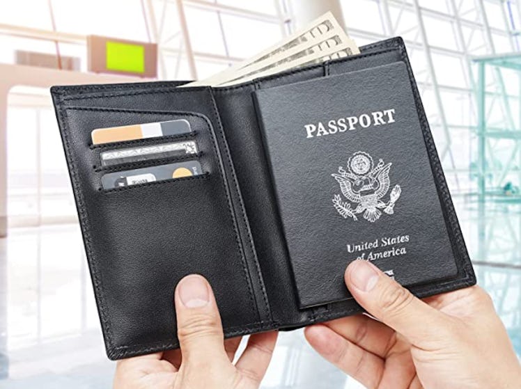 Polare Functional RFID-Blocking Leather Passport Holder