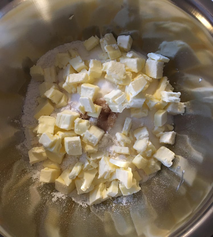 Ted Lasso's biscuits recipe calls for butter, flour, sugar, vanilla extract, and salt.