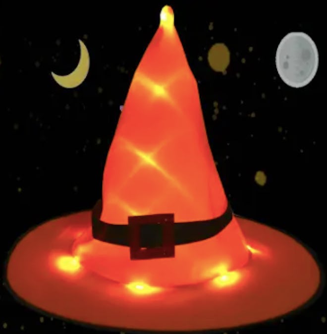Glowing witches hat decoration