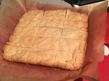 Once Ted Lasso's biscuits have cooled, you can cut them into bars.