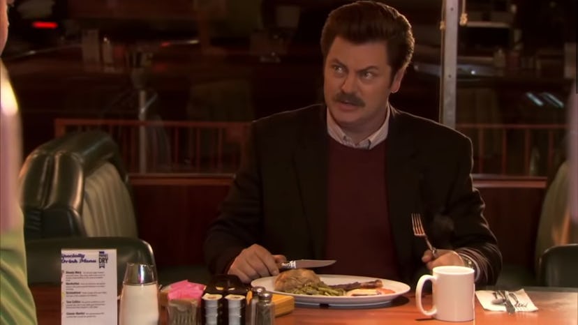 Ron Swanson is played by Nick Offerman.