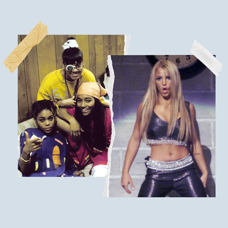 TLC and Britney Spears in the '90s. 