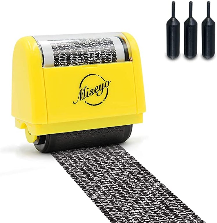 Miseyo Wide Identity Theft Protection Roller Stamp Set